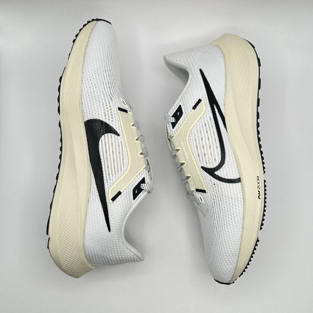 Women's Nike Air Zoom Pegasus 40 White Coconut Milk Sail Black Running Size 11 - Picture 7 of 12